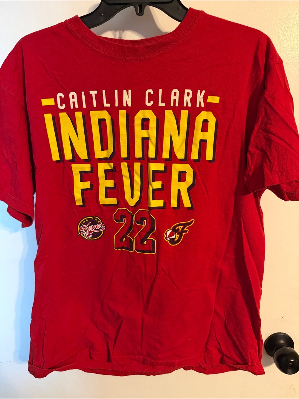 NBA Indiana Fever Caitlin Clark Red & Yellow Short Sleeve T‑Shirt